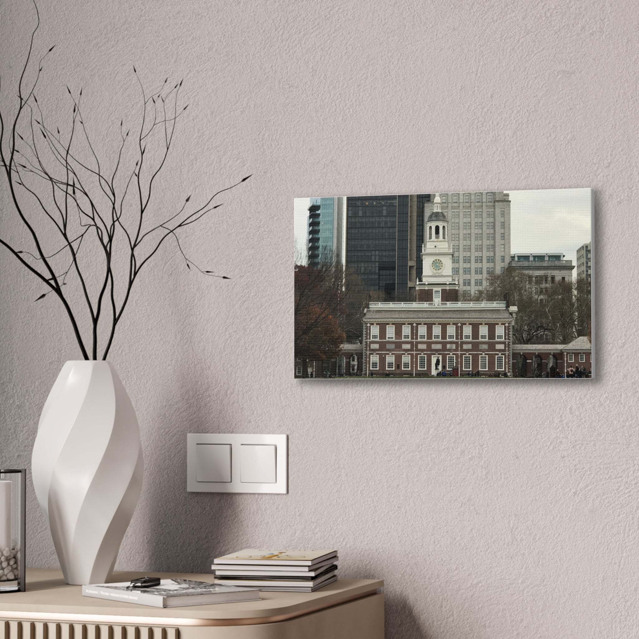 Independence Hall Photo Canvas Print — Historic Philadelphia (Stretched Canvas)