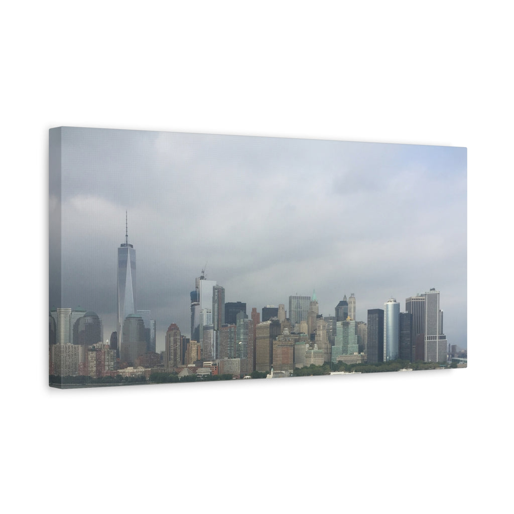 Matte Stretched Canvas - Moody New York City Skyline Wall Art
