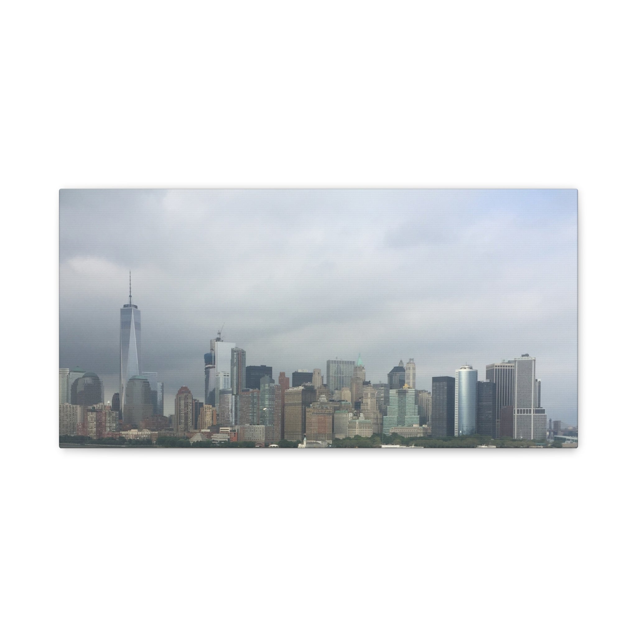 Matte Stretched Canvas - Moody New York City Skyline Wall Art