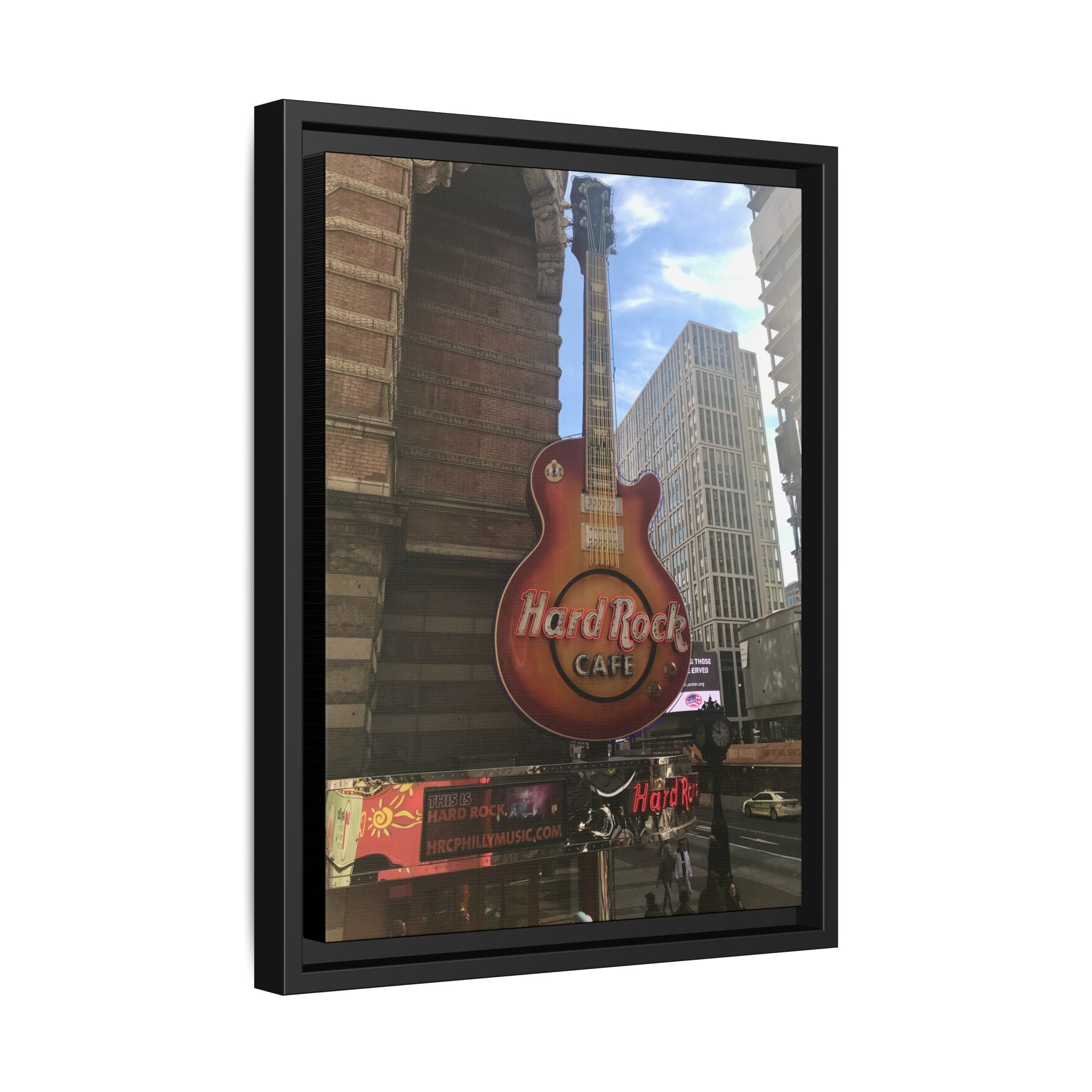 Hard Rock Cafe Sign - Framed Matte Canvas
